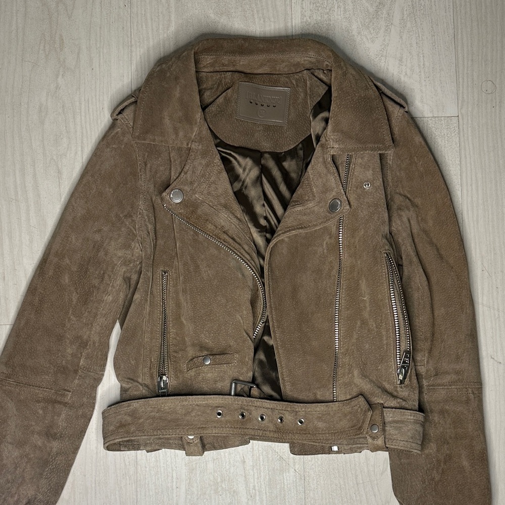 Blank NYC Brown Suede Biker Jacket
